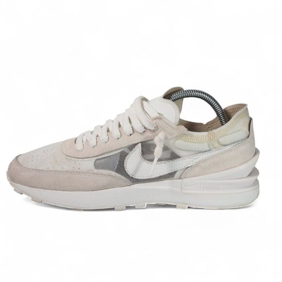 Nike by You Waffle One Casual Sneakers Women's 10 White / Off White DJ0976-991 - Picture 6 of 11